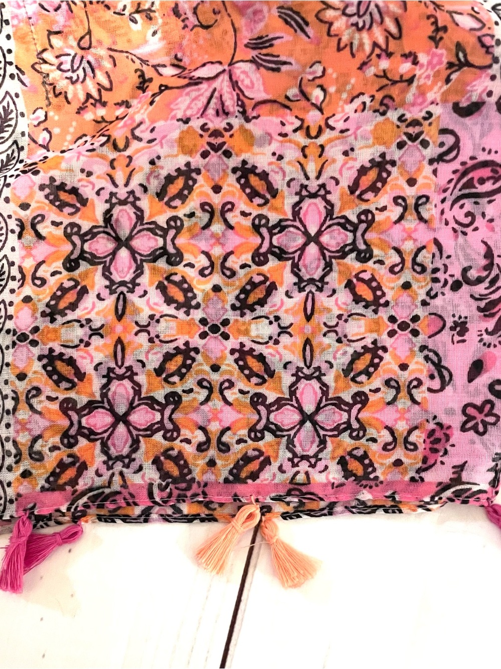 Custom Upcycled Dolly Graphic Tee with Pink & Orange Patchwork Sleeves XL-2XL - Picture 9 of 16